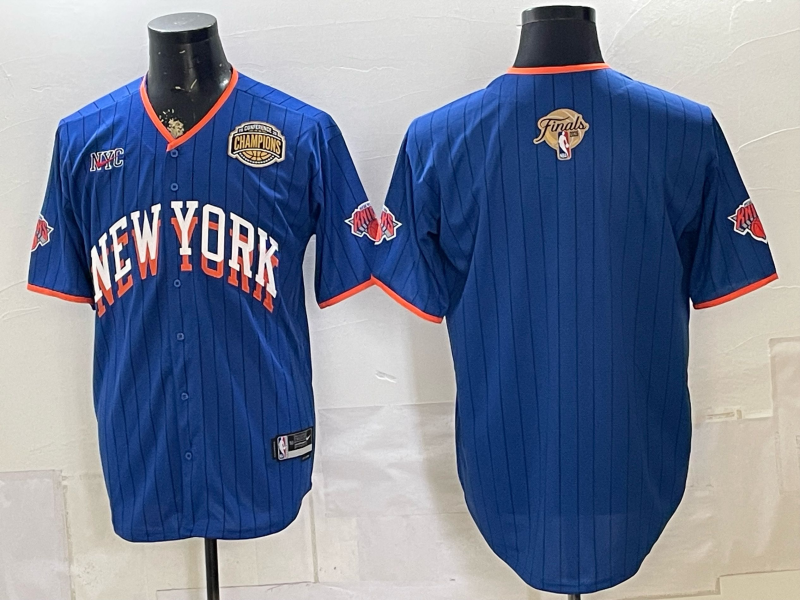 Men New York Knicks blank blue 2026 Nike NBA jersey 07150086